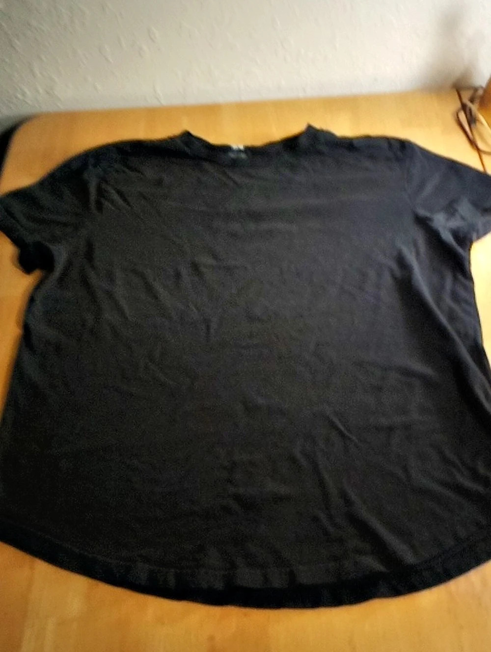 H&M Long Fit T-Shirt Short Sleeve Tee in Black Size Large